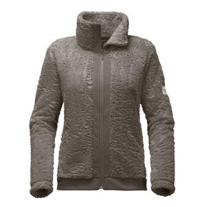 The North Face Furry Fleece Two Toned Gray Full Zip Jacket Small Petite
